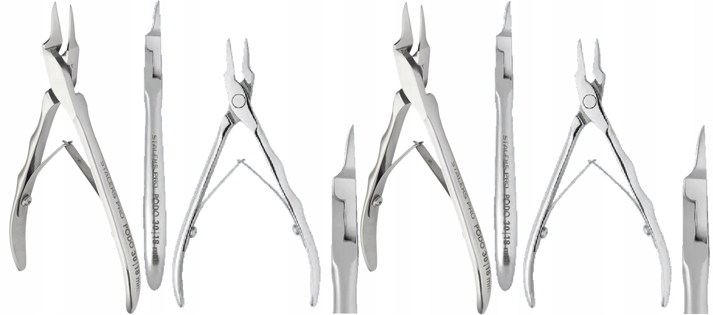 2 kusy Podologické kleště na zarůstající nehty Podo 30 18 mm Staleks