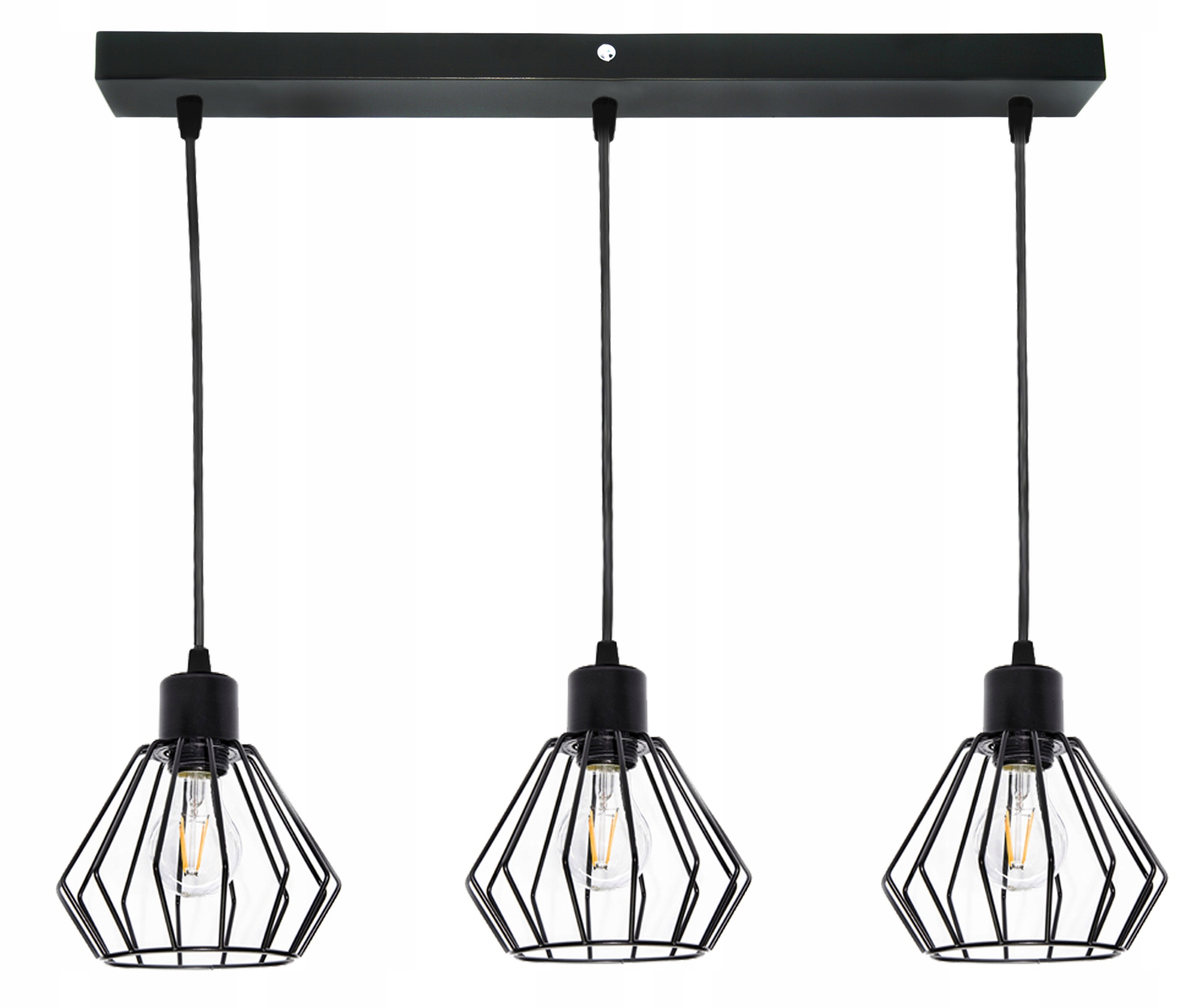 Lampa Wisząca Sufitowa Żyrandol Nowoczesna E27 Led kolor plafon DRR3 czarna