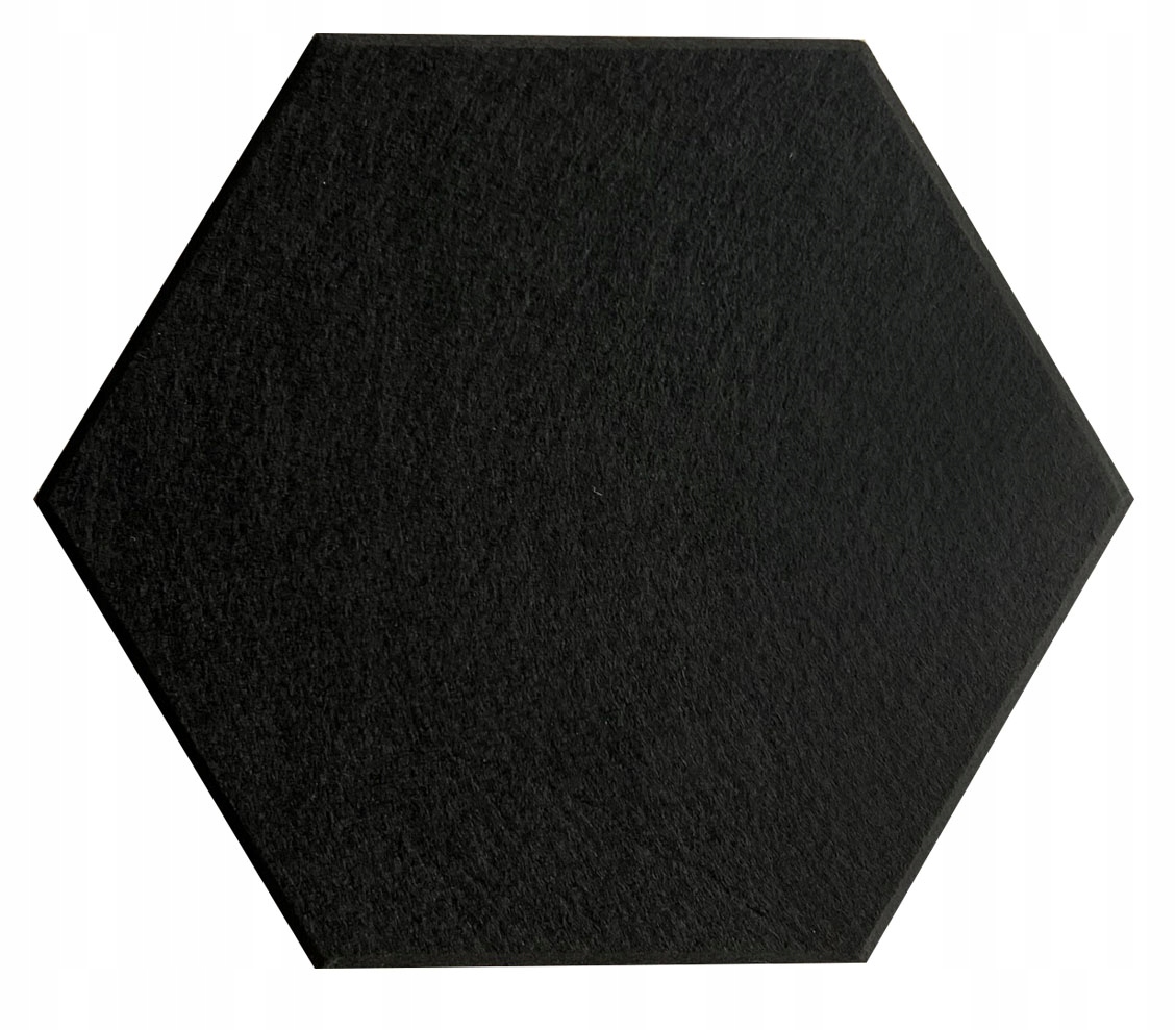

Czarne panele filcowe HB-08 hexagony samoprzylepne