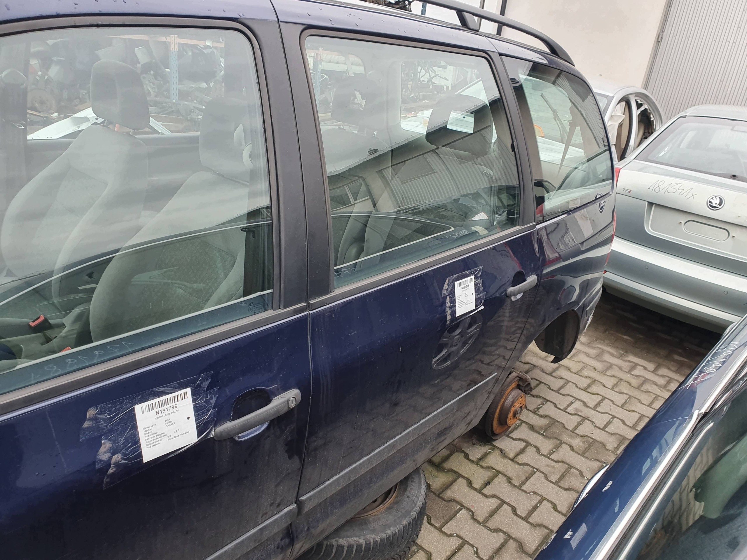 Tür links heck STATE BLUE (METALLIC) FORD GALAXY