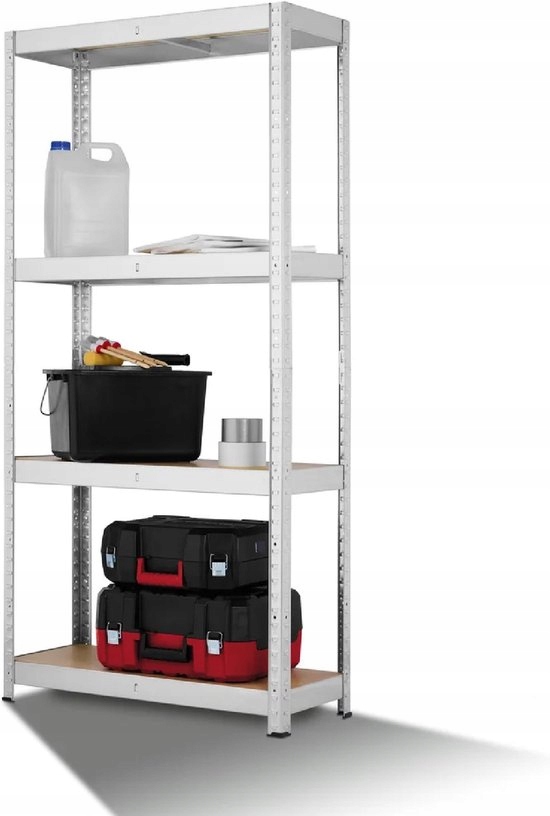 Regał Warsztatowy Metalowy 4 Półki Max 50kg 150cm Parkside