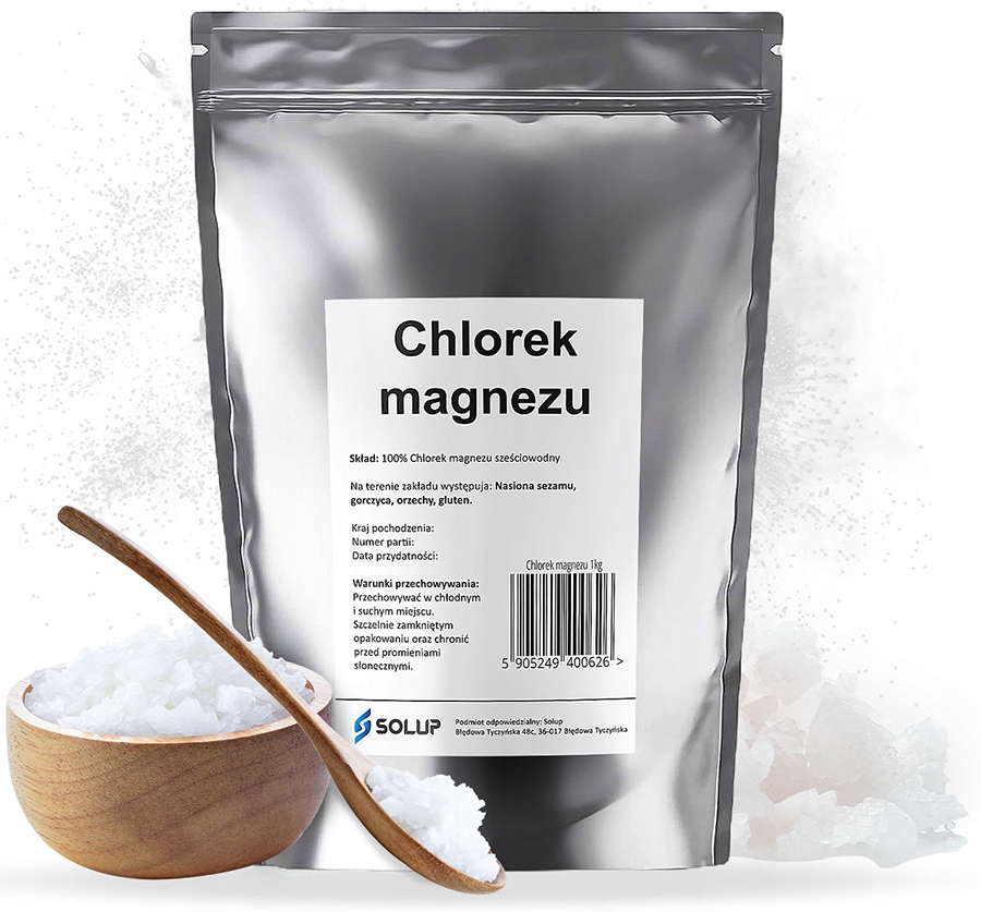 

Chlorek Magnezu sześciowodny sól magnezowa 1kg