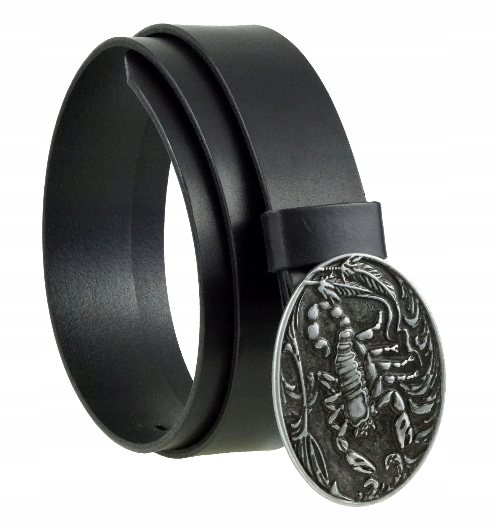 PASEK SKÓRZANY DLA MOTOCYKLISTY PEŁNA KLAMRA