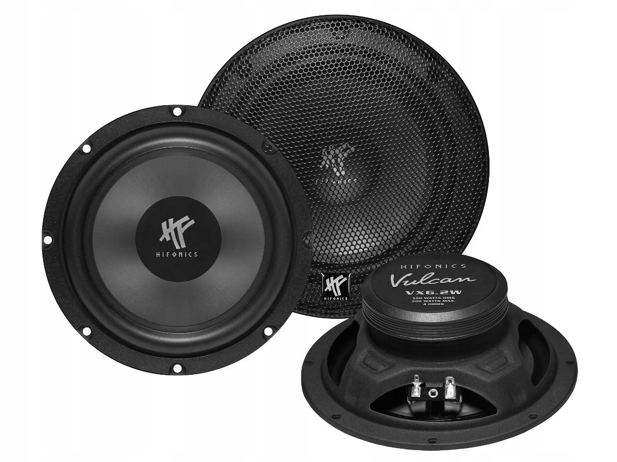 HiFonics VX6.2W Basové reproduktory do auta 100W Rms 16,5 cm 165 mm 4Ohm