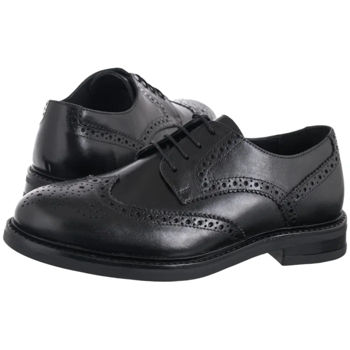 Pánské kožené polobotky Wojas černé 10278-51 Black