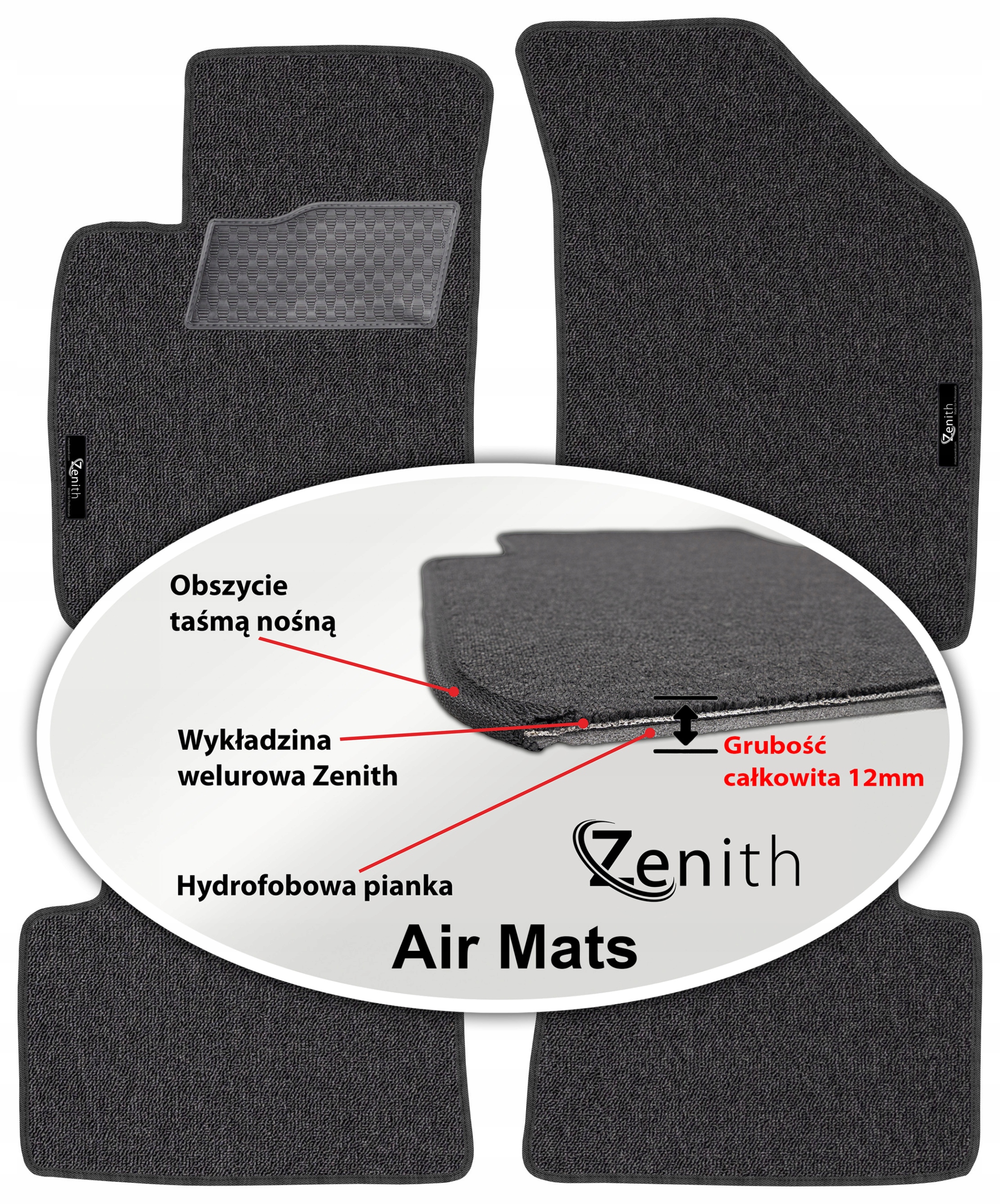 Chevrolet Lacetti 2003-2008 Velúrové koberčeky do auta Zenith Air Mats