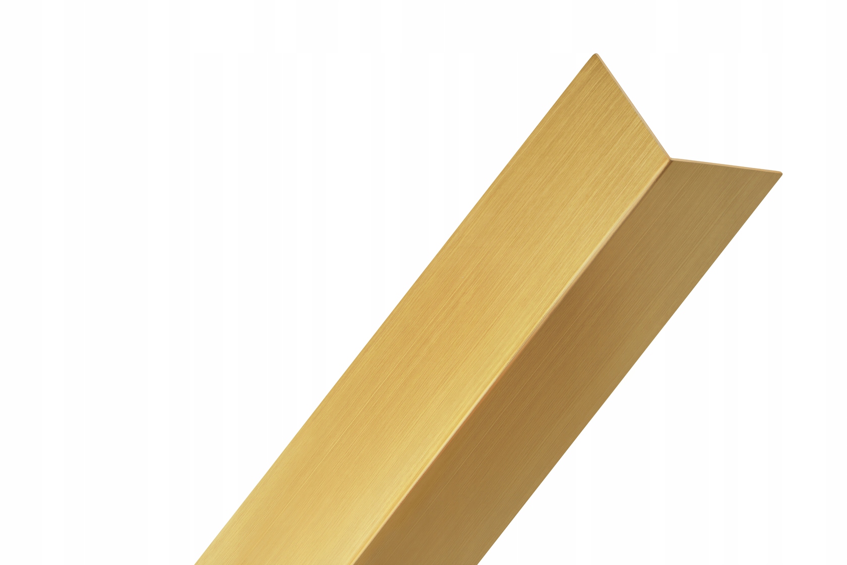 Narożnik kątownik wykończeniowy stalowy złoty szczotkowany 270 cm x 2 cm