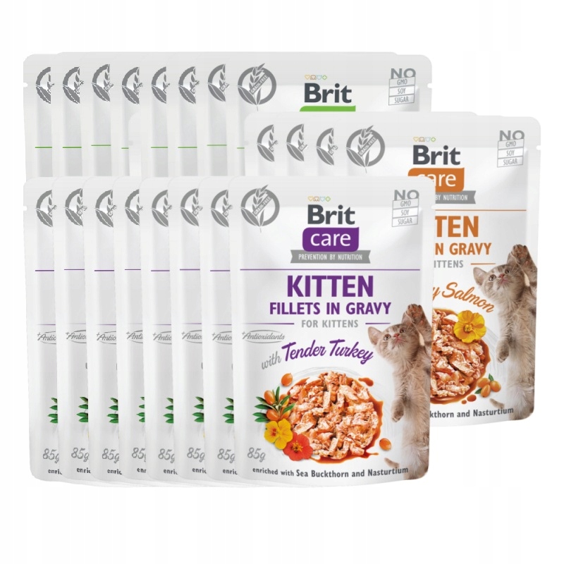 Levně Brit Care Cat Kitten Kousky masa v omáčce pro koťata Degustační sada L
