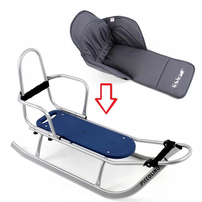 

Materacyk podkładka do sanek Adbor Piccolino szary