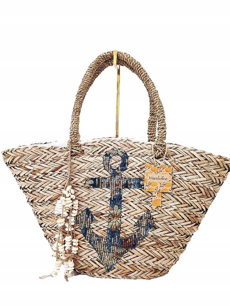 Torebka koszyk maxi z cekinami