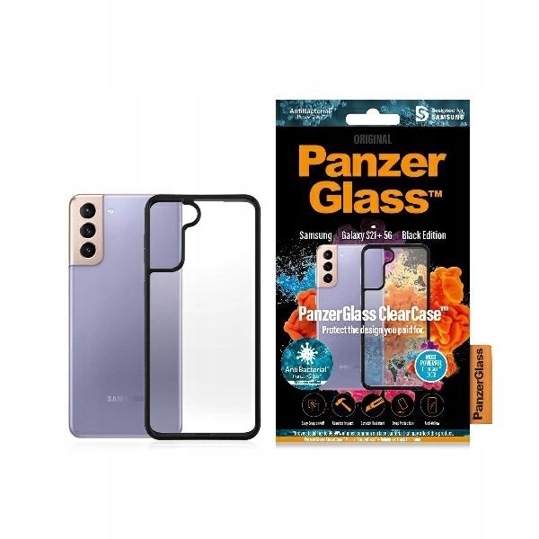 Etui do Samsung S21+ (G996) PanzerGlass ClearCase, czarne