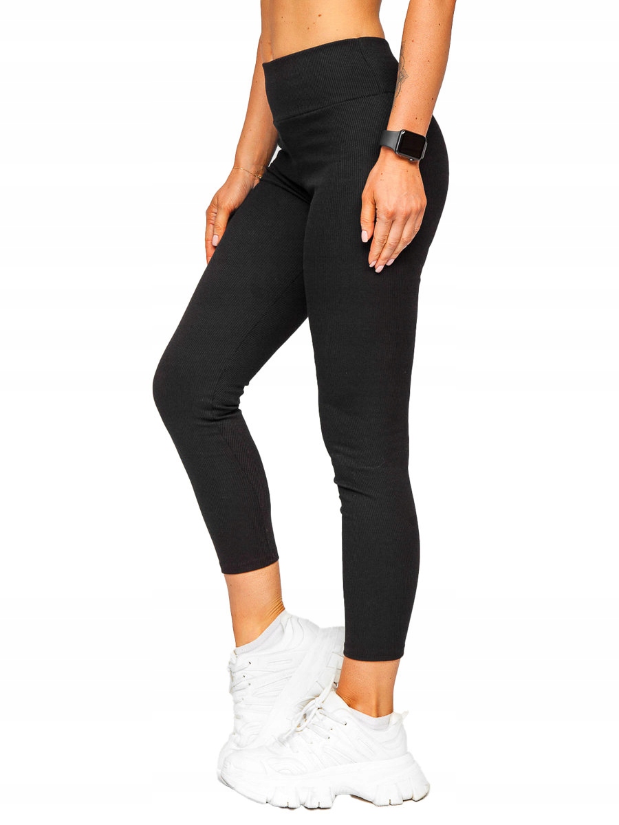 

Legginsy Prążkowane Damskie Czarne 020 Denley_s