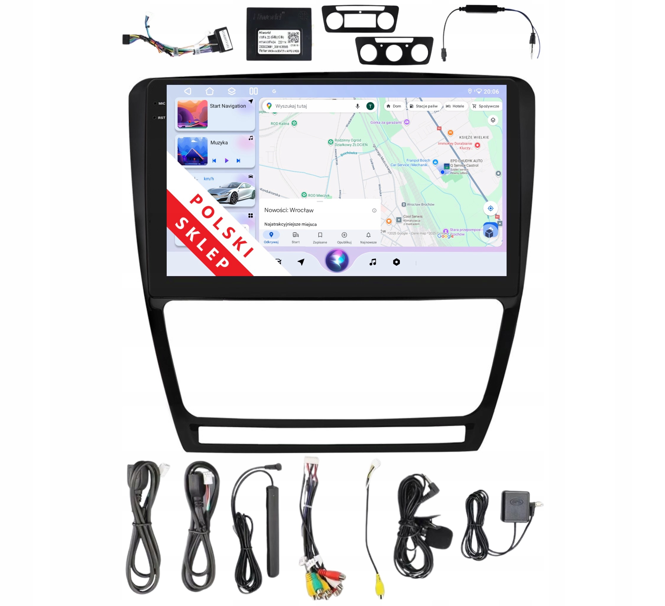 Rádio 2DIN Navigácia Android Škoda Octavia II S662 6/128 Gb Dsp Carplay Lte