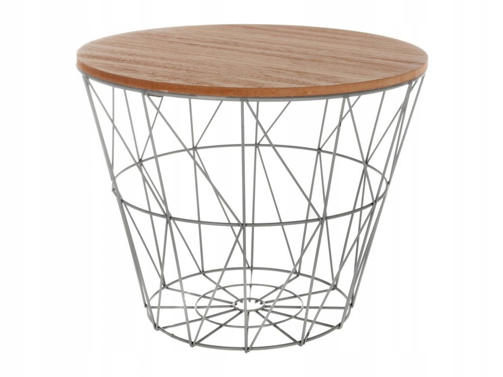 Konferenční stolek ze dřeva a kovu, praktický design obývací pokoj stůl