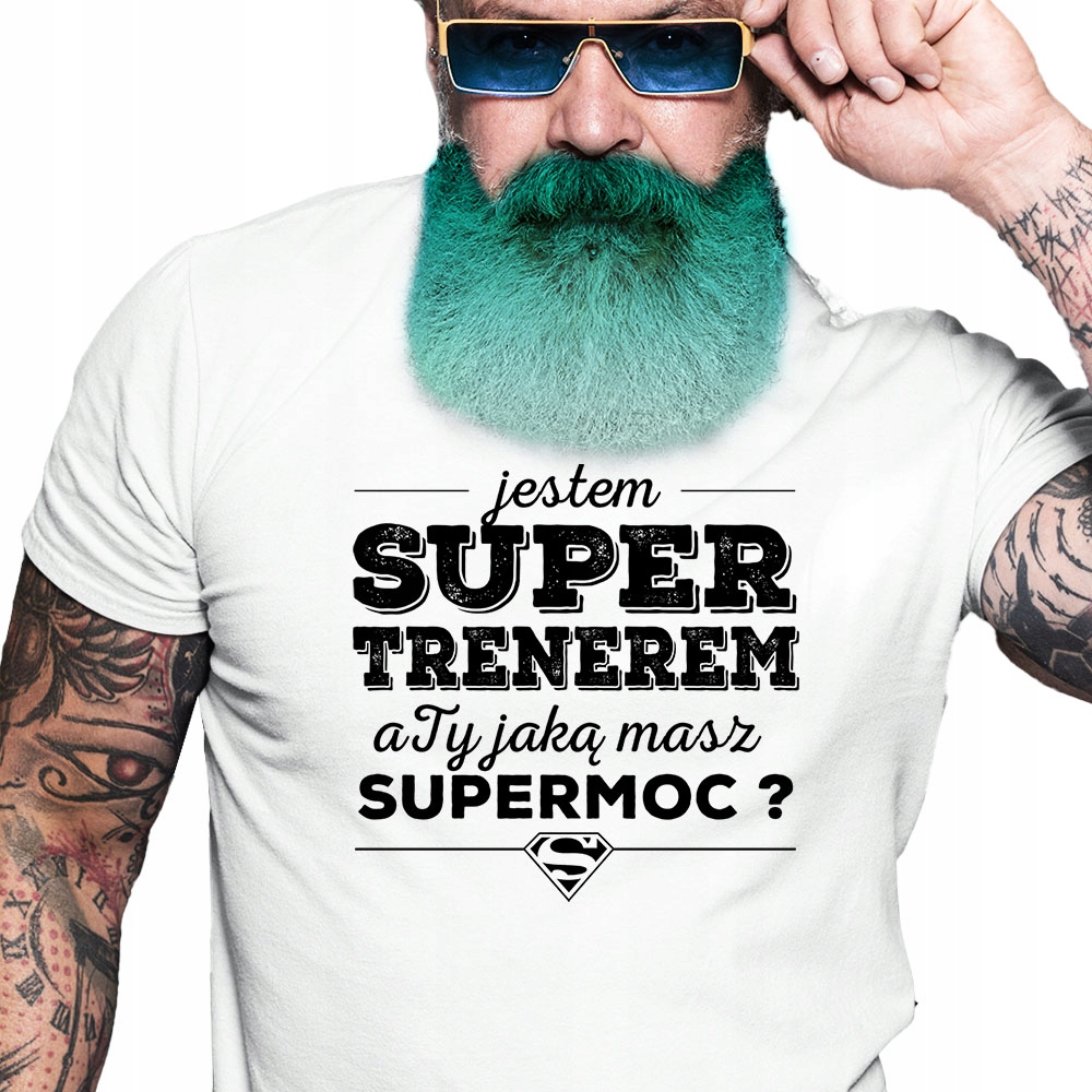 

Trener Supermoc Śmieszna Koszulka L