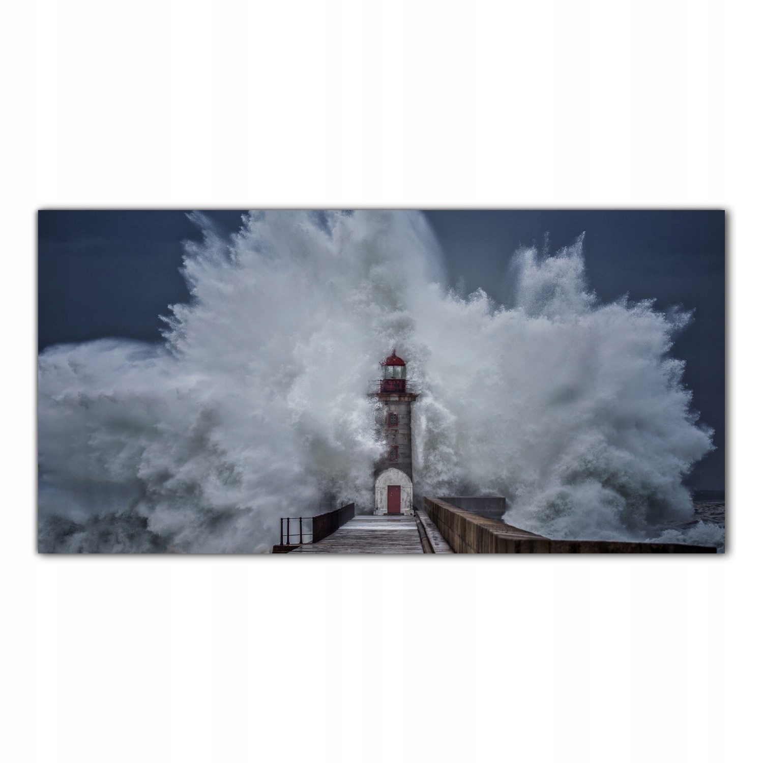 

Obraz na szkle Foto Latarnia Morska Burza 100x50