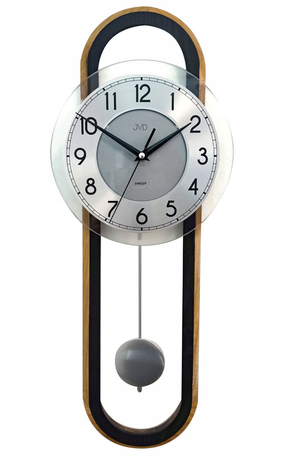 Tiché Drevené Elegantné Nástenné Hodiny S Kyvadlom Jvd NS22010.68 22x60 cm