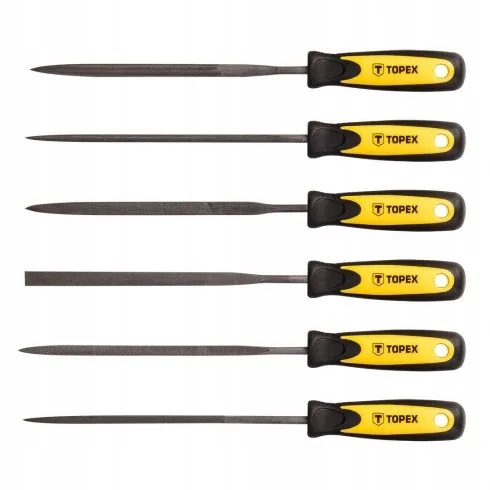 Zestaw Pilników Iglaki Do Metalu 150x3MM Różne Kształty 6 Szt. 06A010 Topex