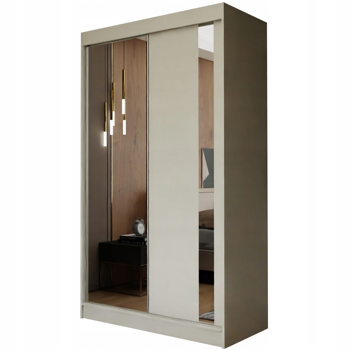 Skříň 120 cm se zrcadlem Skříň Dvoudveřová Kašmír