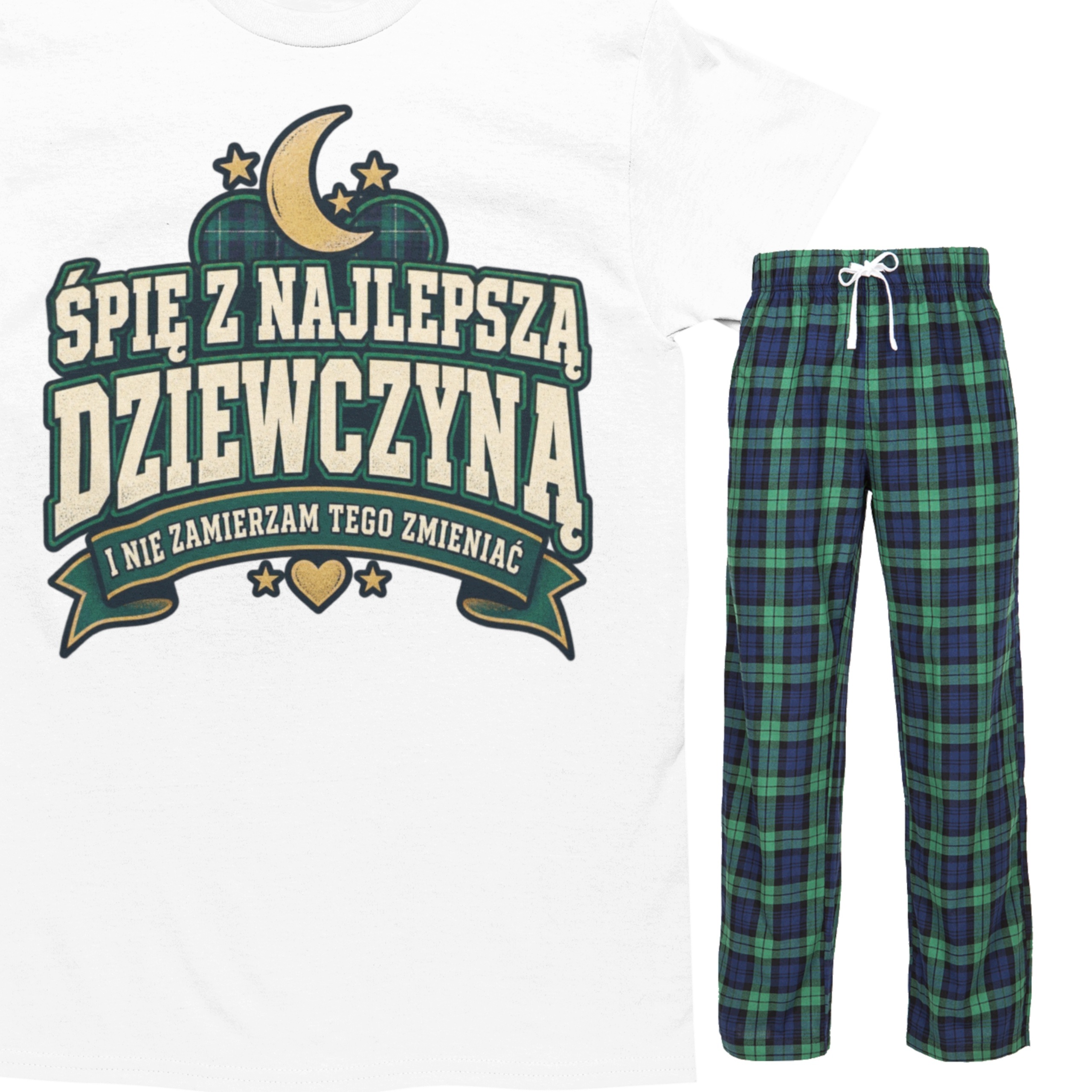 Pánské pyžamo Dárek ke Dni chlapců od Dívky, bílá