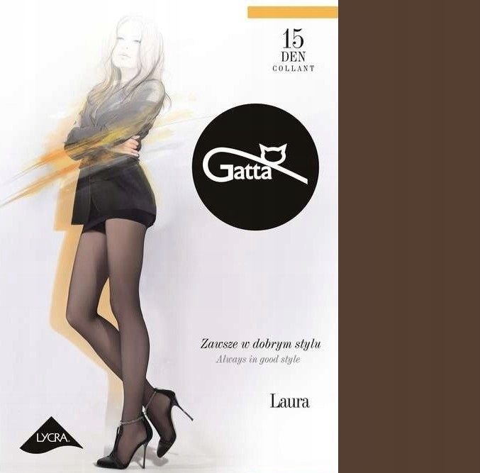 

Gatta Laura 15den rajstopy lycra caffe2 2