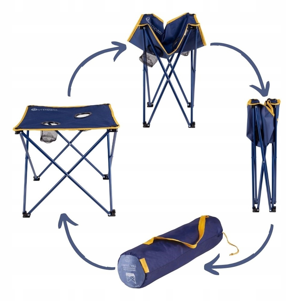 STOLIK SKŁADANY TURYSTYCZNY KEMPINGOWY BIWAKOWY Cechy dodatkowe blokada przed złożeniem