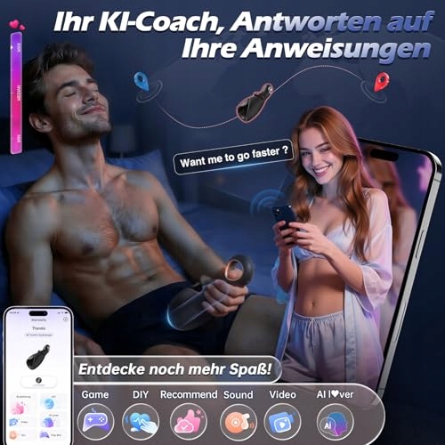 UPGRADED Masturbator Dla Mężczyzn Z Aplikacją AI 10 Trybów Zabawka Dla Par — miniatura 7