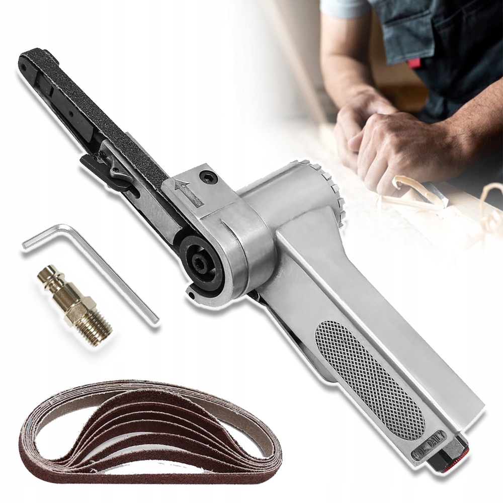 Pneumatická Pásová Bruska 10 Pásová Bruska 16000 Ot/min 330*10 MM