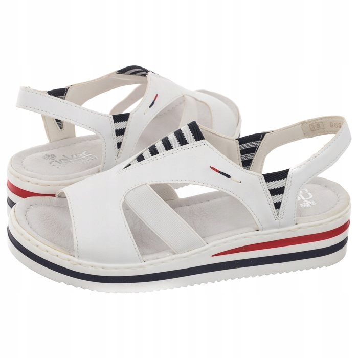

Buty Damskie Sandały Koturny Rieker Białe V02Y5-80
