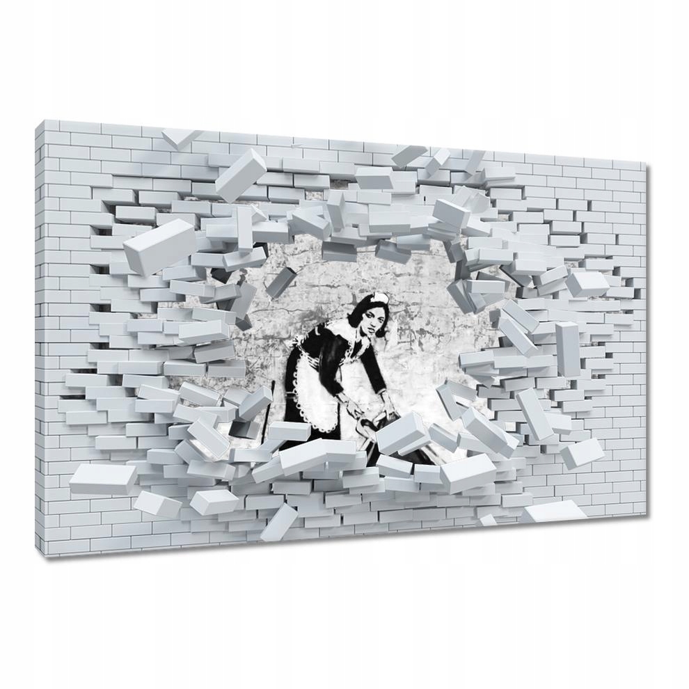 

Obrazy 60x40 Banksy Pokojówka Grafiti