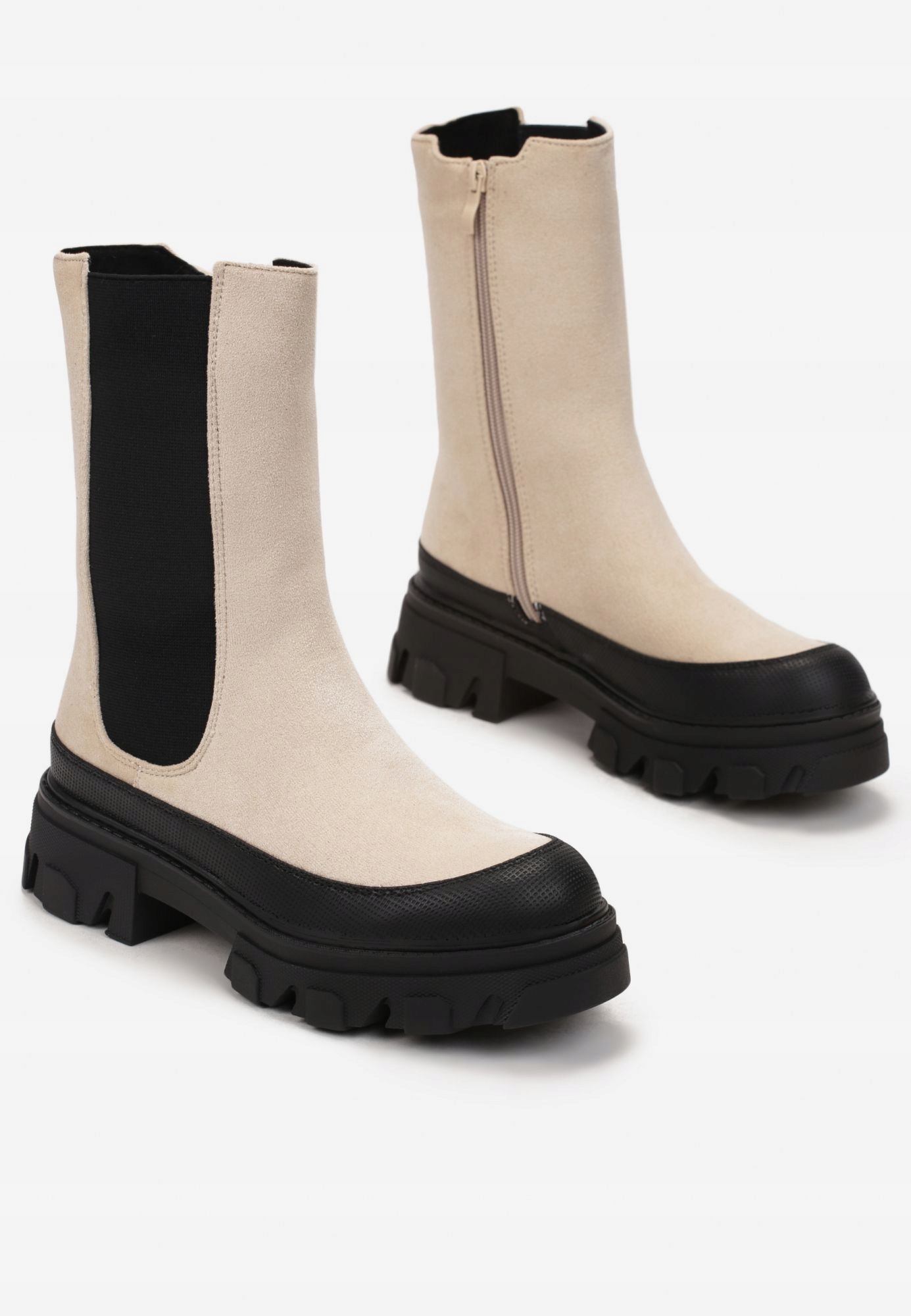 Renee Beżowe Botki damskie 41 Ekozamsz Marka Renee