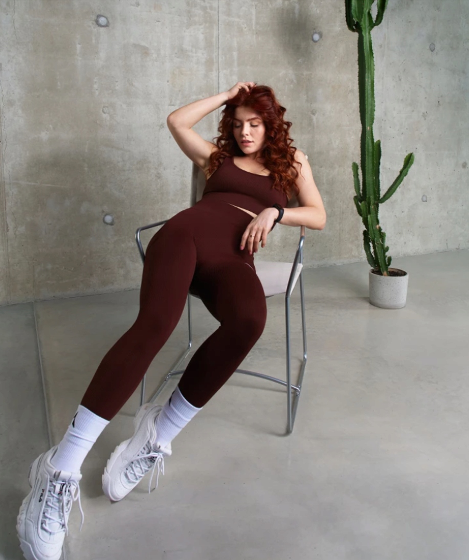 LEGGINSY BEZSZWOWE FITNESS CARPATREE BRĄZOWE - S Kod producenta 5903845493141