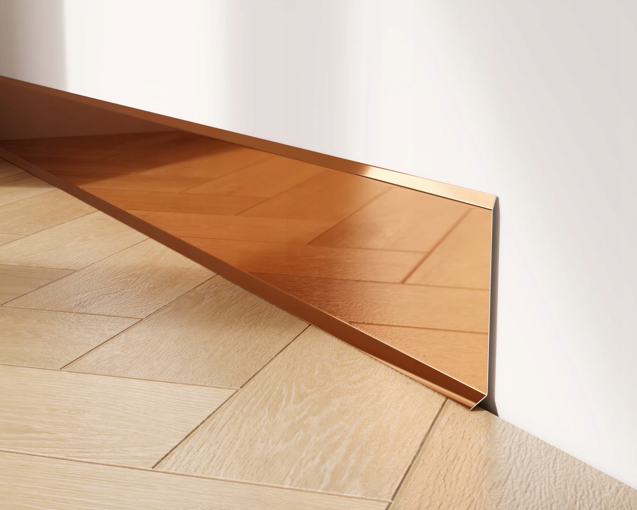 LISTWA PRZYPODŁOGOWA F COKÓŁ MIEDZIANY POŁYSK 6cm Grubość 0.6 mm