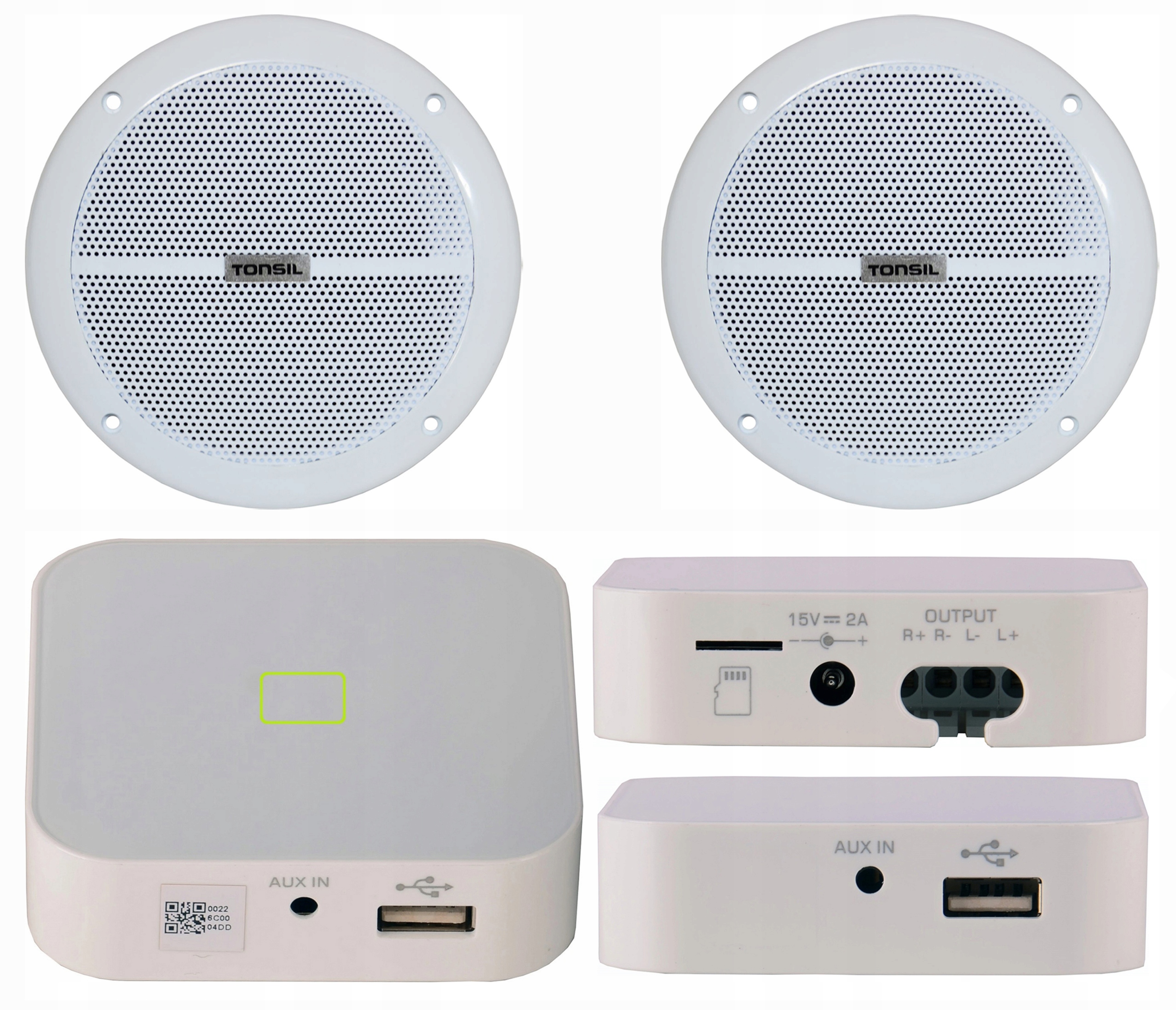 Set: 2x Stropní reproduktor Zgsu 16/2 Dr Audio zesilovač Tonsil WS-20 Wifi