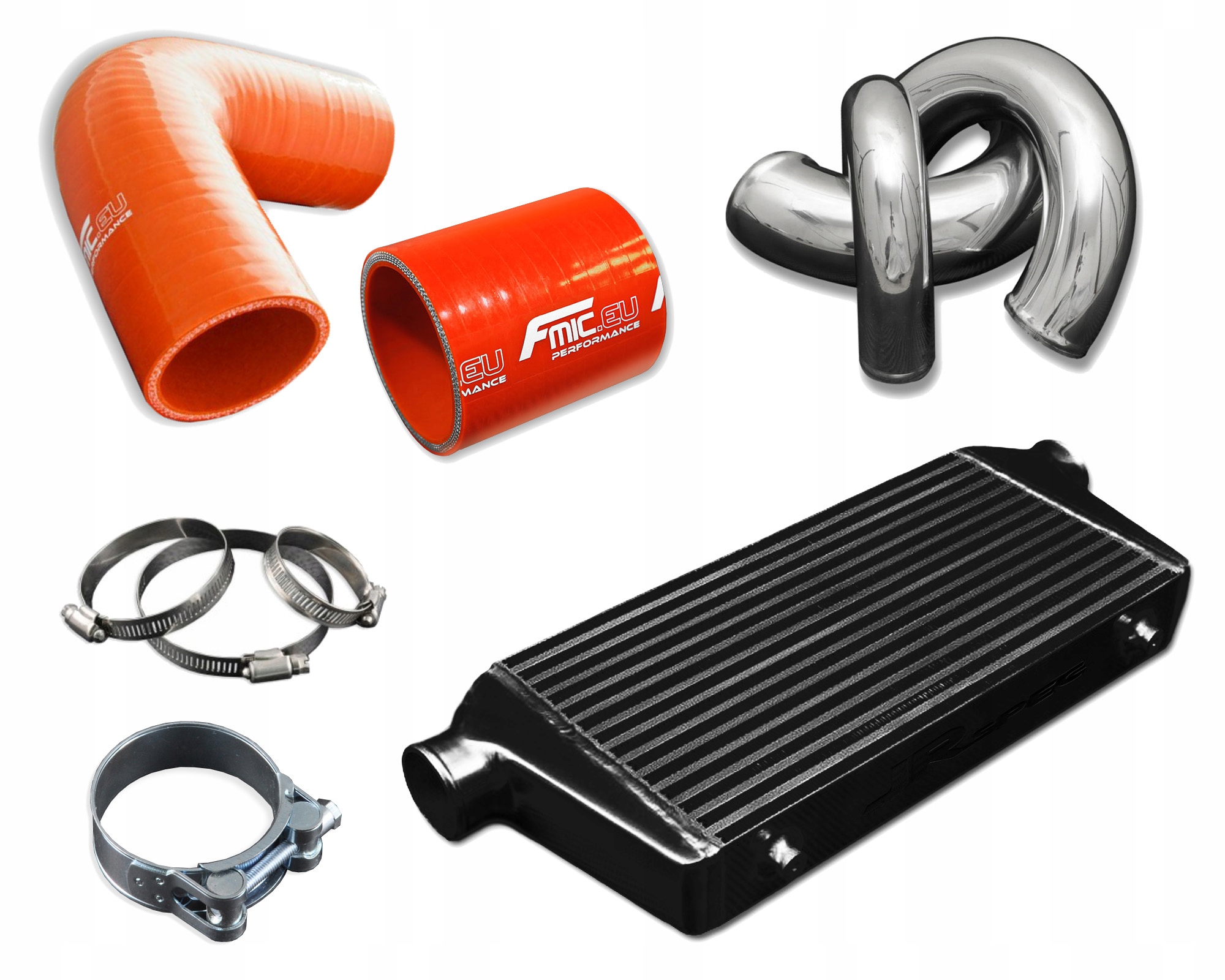 ICKIT-SKODA3-JR-P - Интеркулер Skoda Octavia 1.8 T Оранжевый JRspec