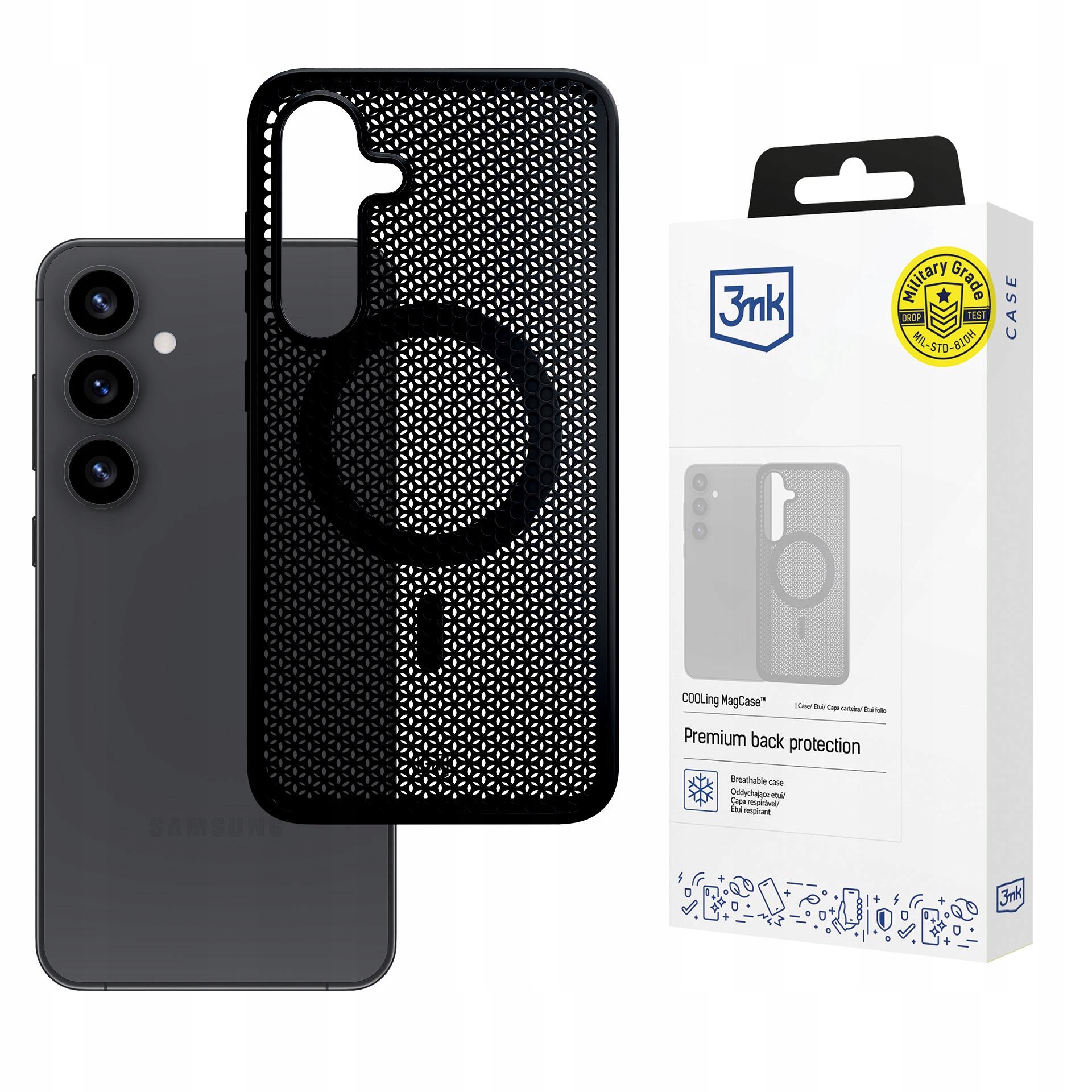 Etui 3mk COOLing MagCase na Samsung Galaxy S25+ czarne 3mk Protection