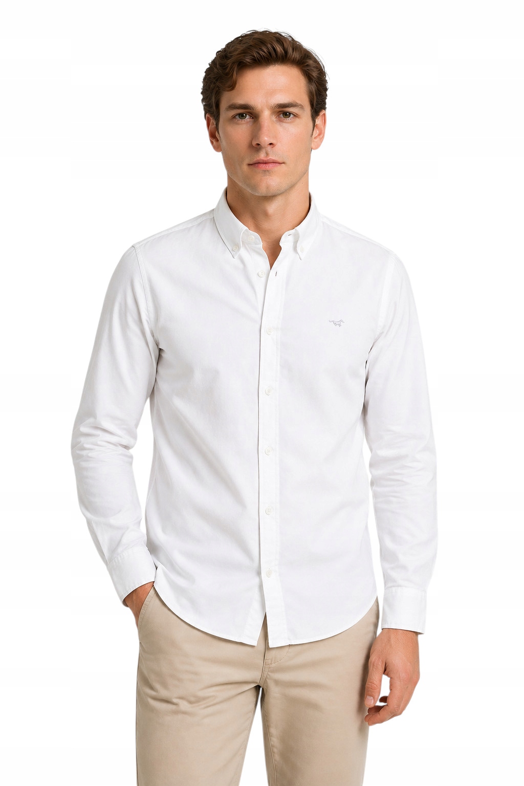 Pánská Lněná Košile S Dlouhými Rukávy, Casual Elegantní, Len Mustang, Velikost M