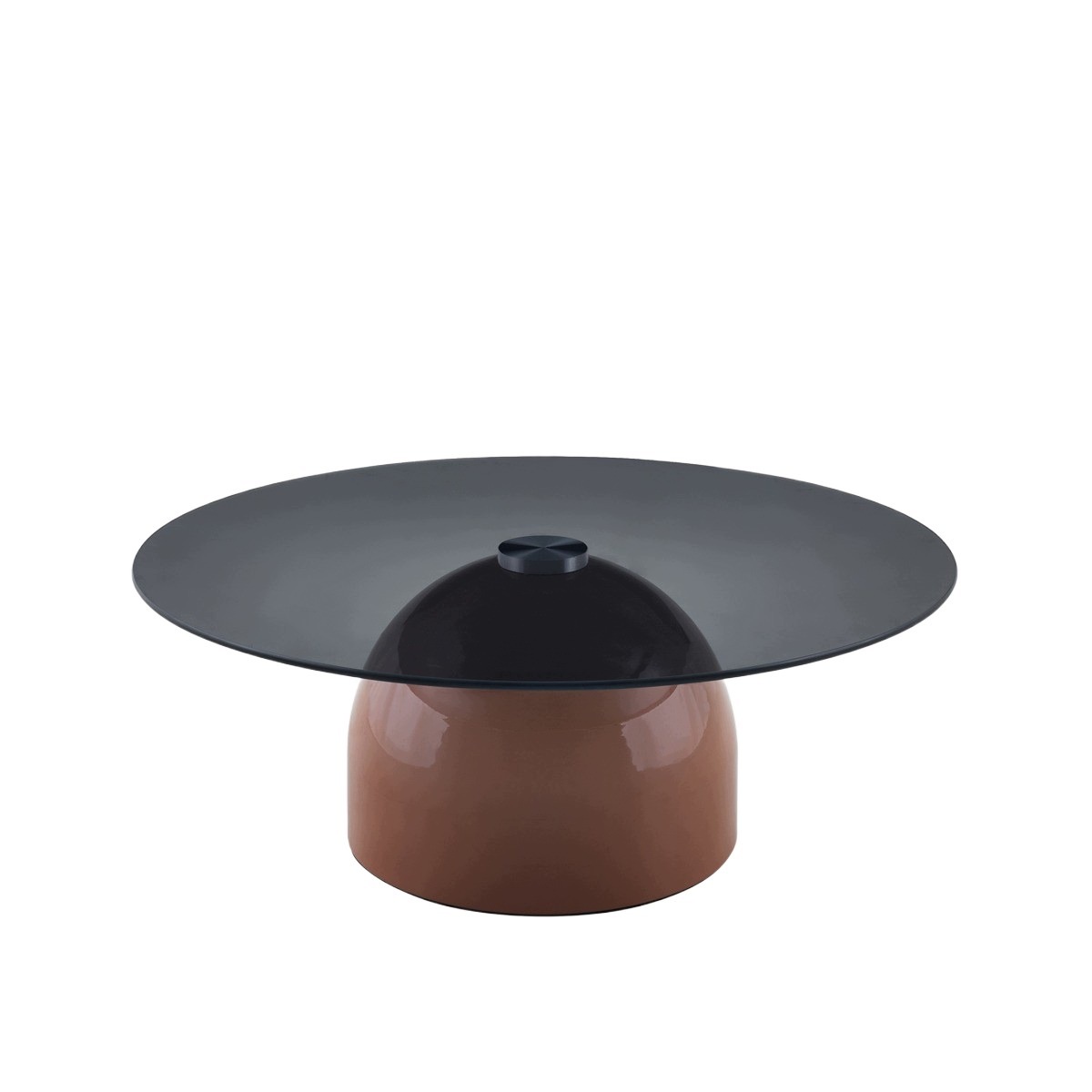 Pomocný stolek Mesita mocha se skleněnou deskou 80x32 cm Homla