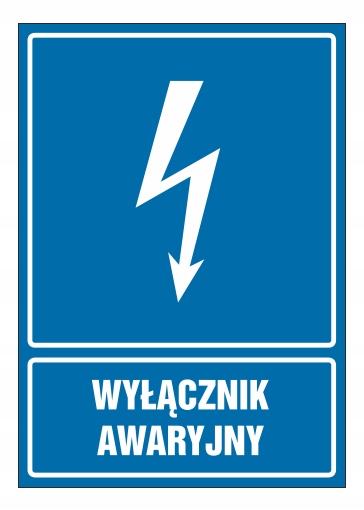 Tabliczka ZTE-169 WYŁĄCZNIK AWARYJNY