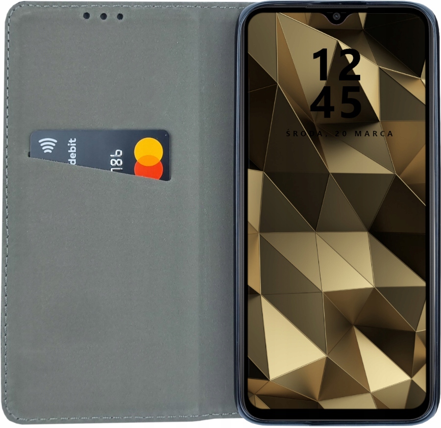 ETUI SMART MAGNET CASE DO REALME C35 + SZKŁO Kolor niebieski