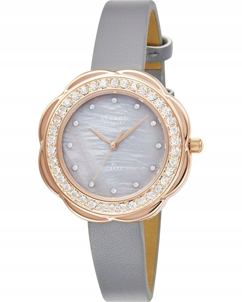 Nové Originální dámské hodinky Strand by Obaku S735LXVJVJ šedé zirkony