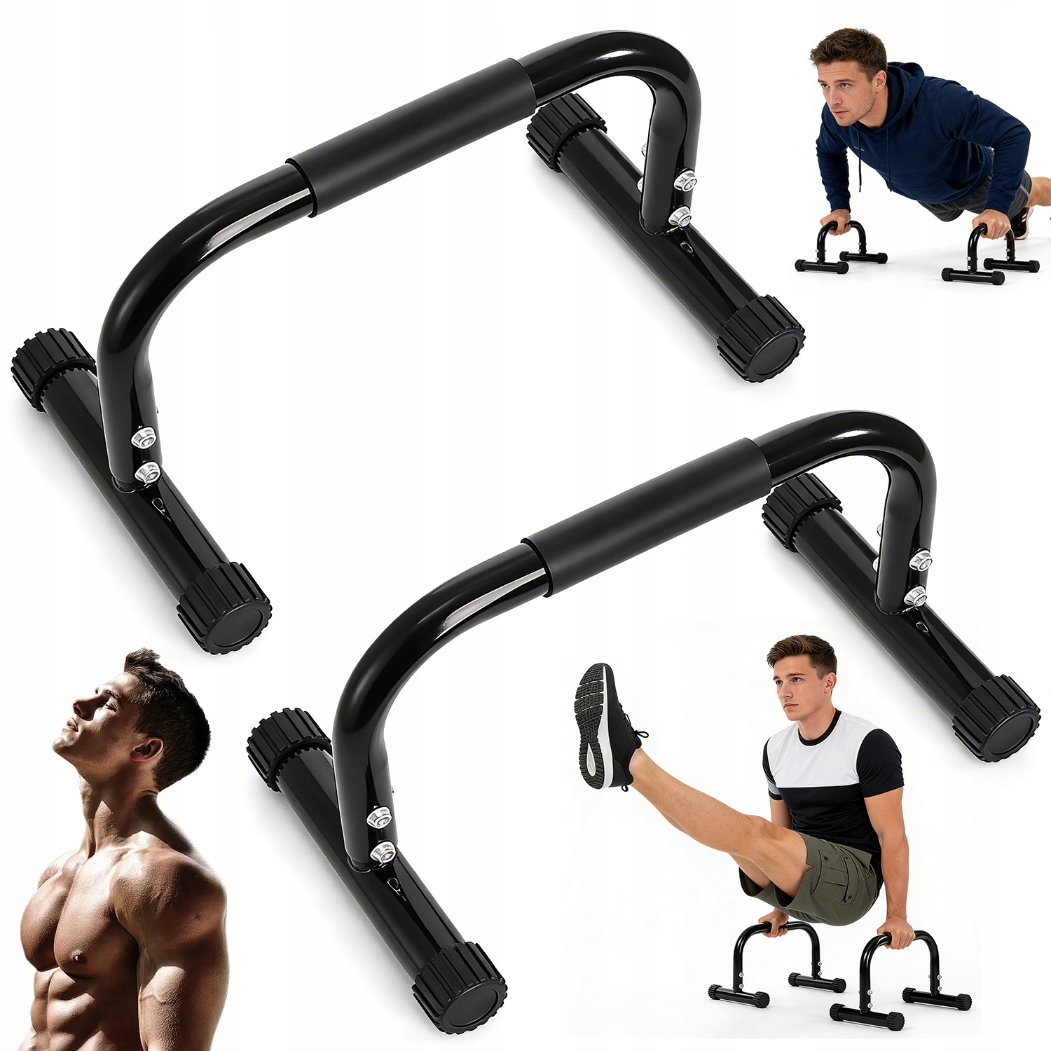Carbon Steel Push Up Bars Do Ćwiczeń Siłowych Dip Handstand Sit Up 2 Sztuki