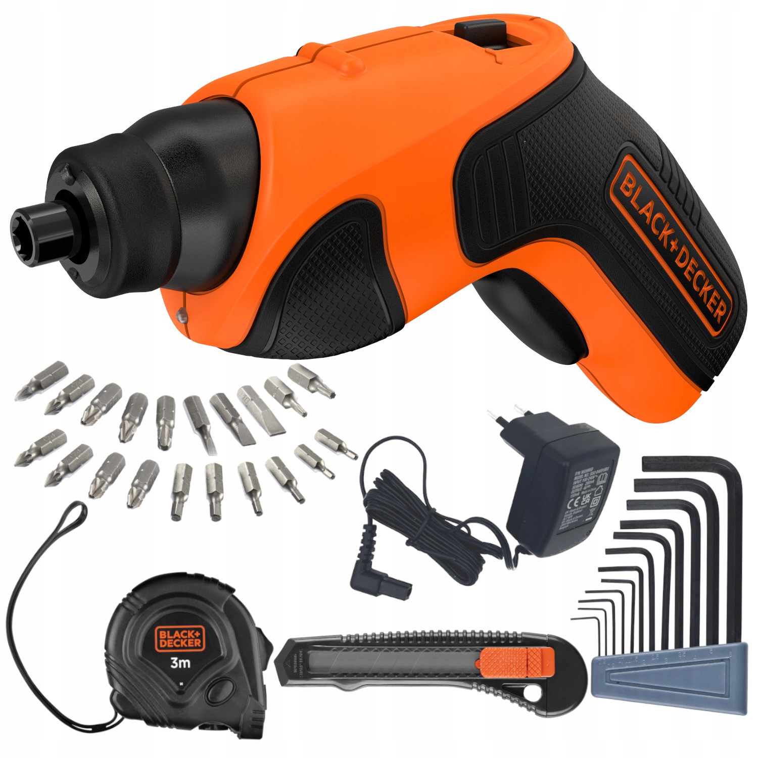 Black Decker Wkrętarka akumulatorowa do mebli 3,6V 1/4 34 akcesoria 1.5Ah