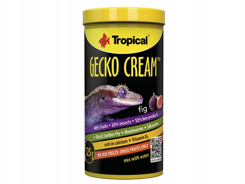 Gecko Cream Fig 250 ml/125 g krmivo pro gekony