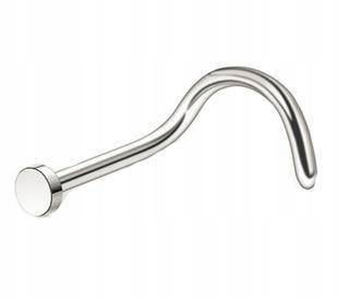 

Kolczyk do nosa ozdobny blaszka Srebrny 0,8/6,5