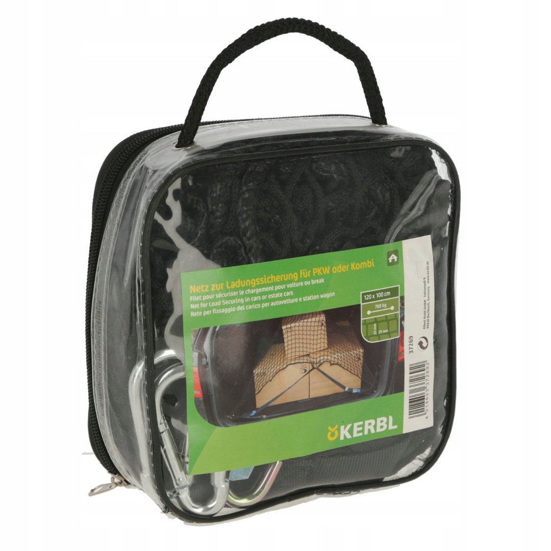 Bezpečnostní síť automobilová 120 cm x 100 cm, očko 25 mm, černá Kerbl