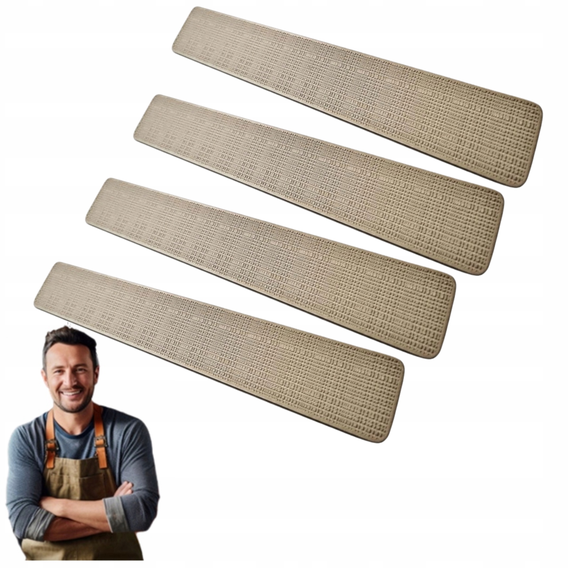 Nábytkový držiak na skrinku Zásuvky Nao 190 mm Šampanský Mat 4ks