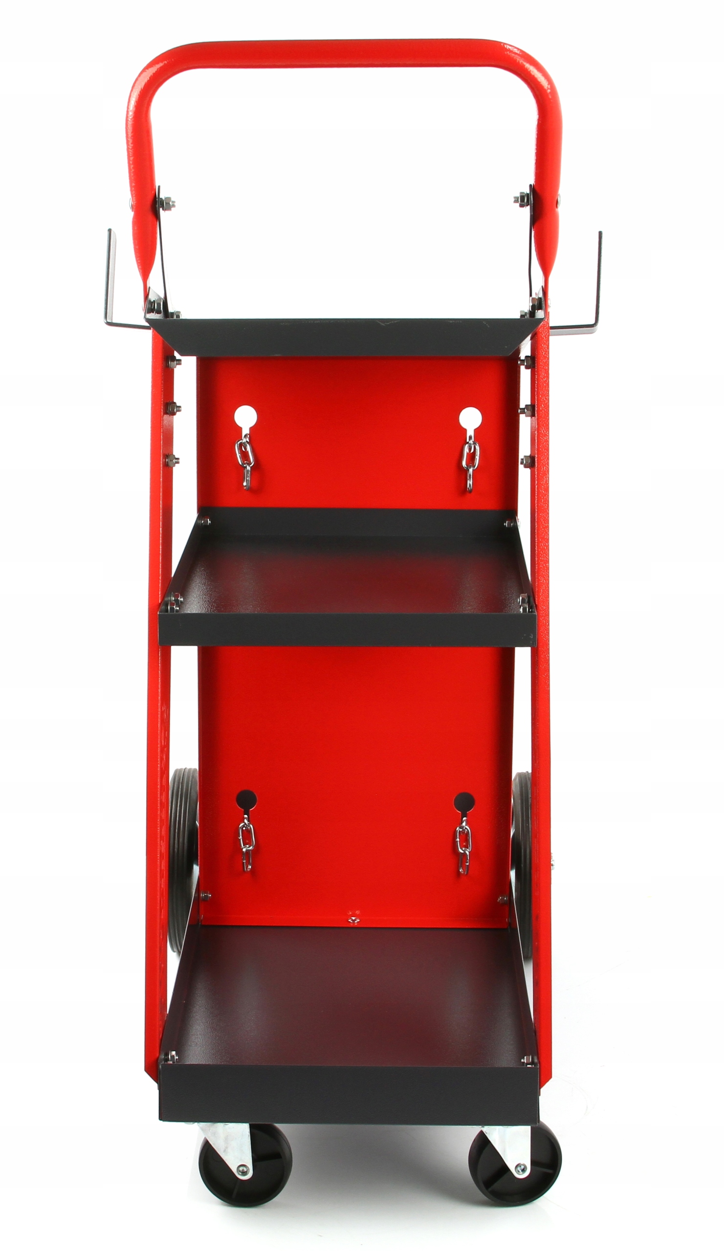 WÓZEK SPAWALNICZY DO SPAWAREK z półką na butle METALOWE KÓŁKA POD MIGOMAT Szerokość produktu 39 cm