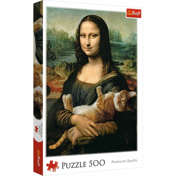 

Puzzle 500: Mona Lisa i kot Mruczek (37294)