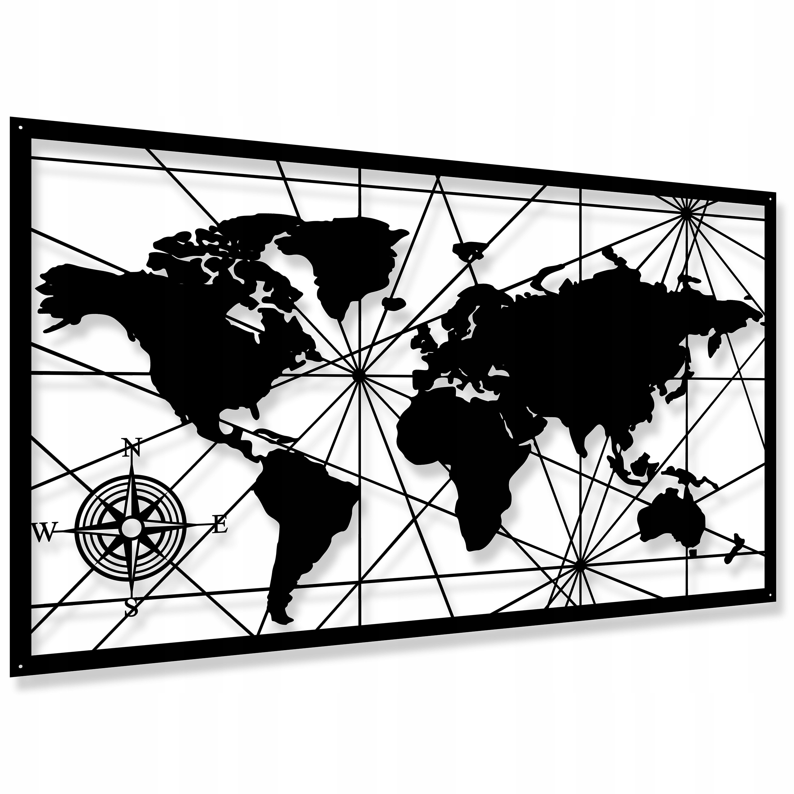 

Obraz ażurowy Dekoracja ścienna Panel Mapa 3D
